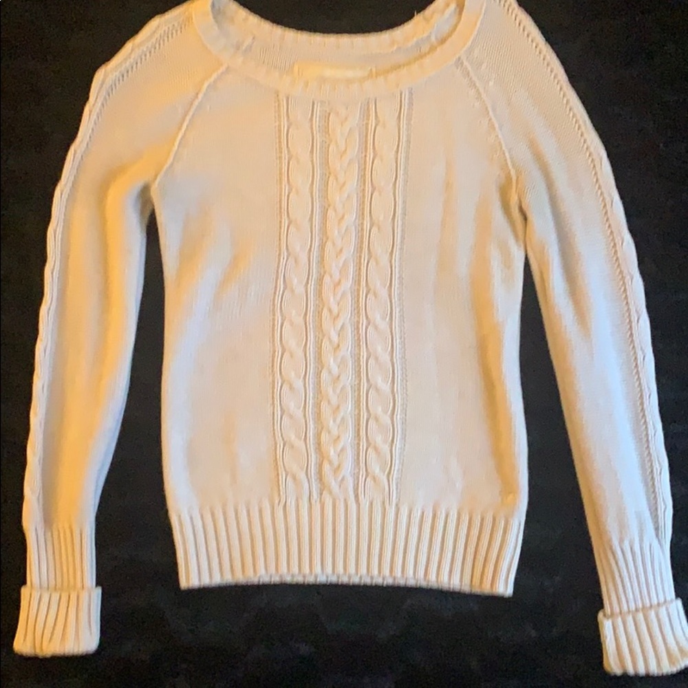 AEO Cotton Cable Knit Sweater, Cream | Size Med.